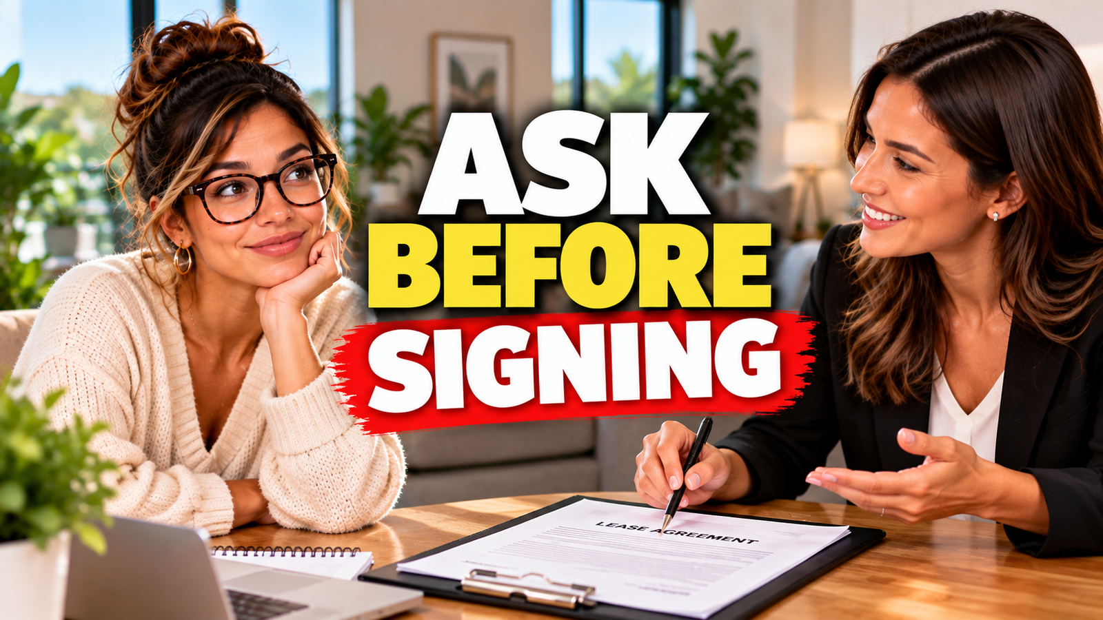 before signing a lease